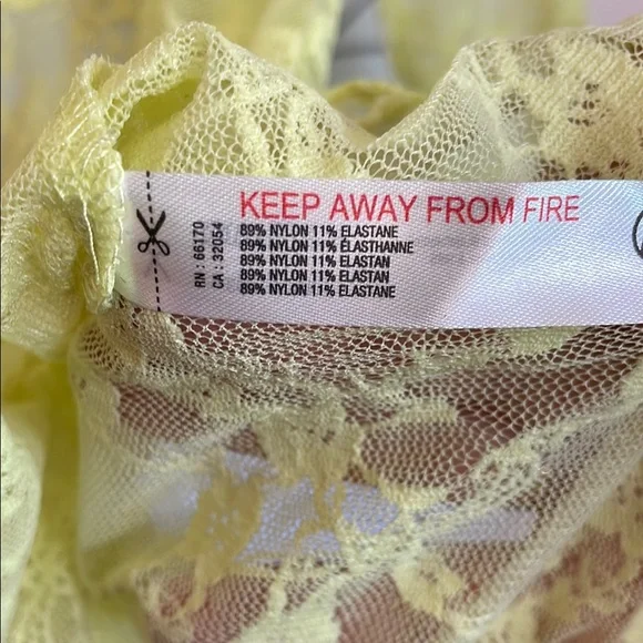 Urban Outfitters Neon Yellow Sheer Blouse - Picture 5 of 5